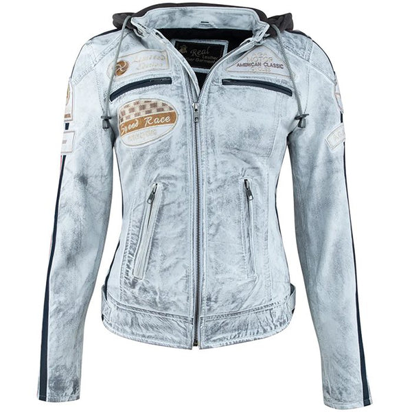 Cincuenta y Seis Chaqueta Vintage Gris para Mujeres