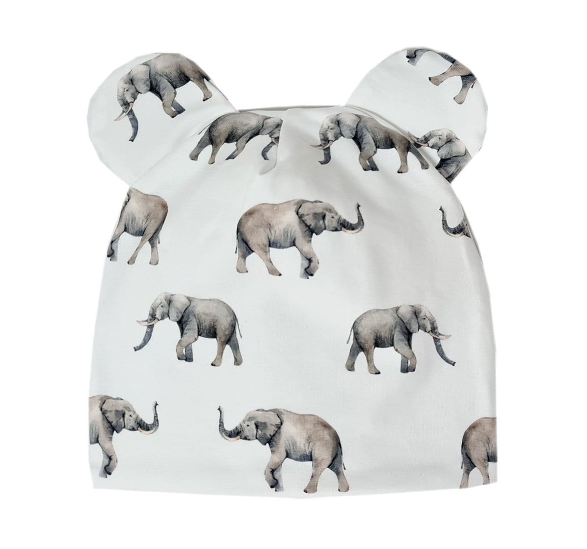 Two-Layer Hat with Ears - Elephants