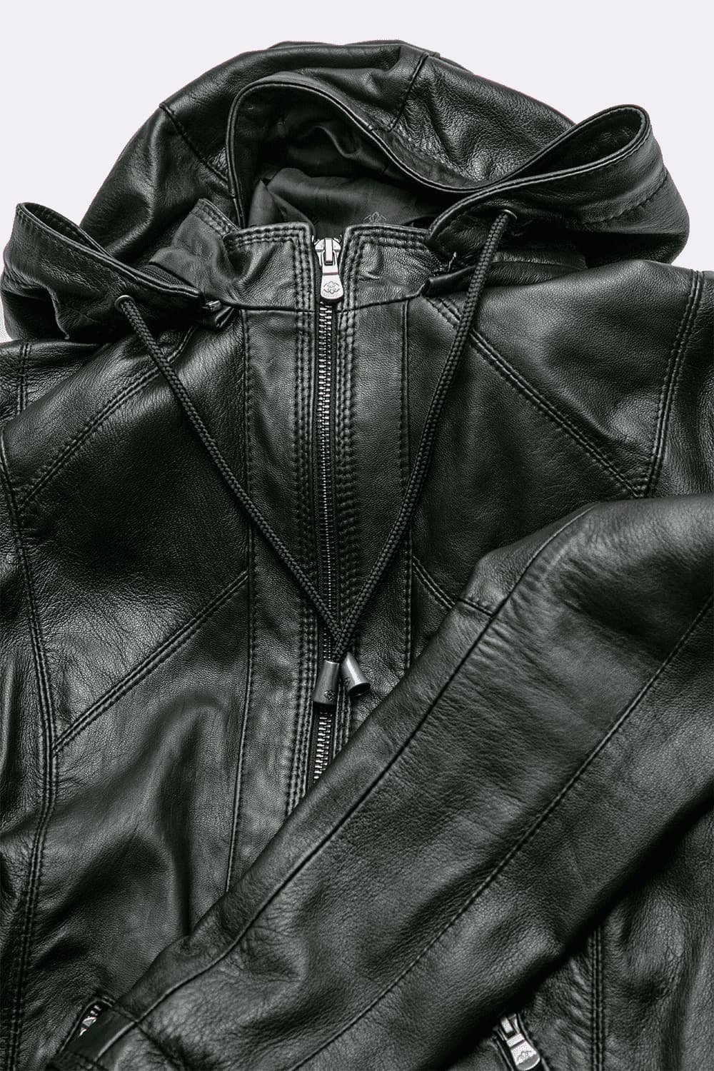 Sofia con Cappuccio giacca donna 100% vera pelle Made in Italy - Barone Firenze