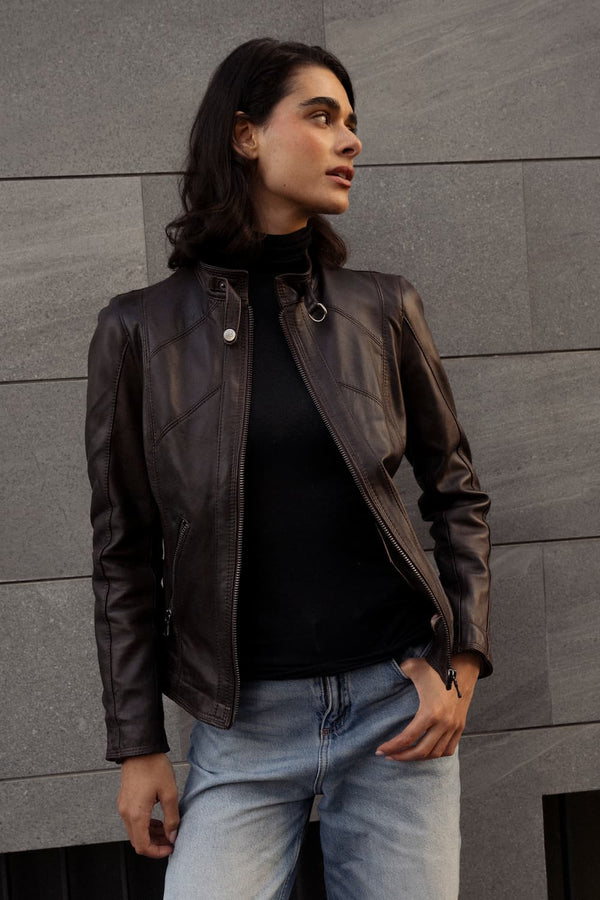 Sofia giacca donna 100% vera pelle Made in Italy - Barone Firenze