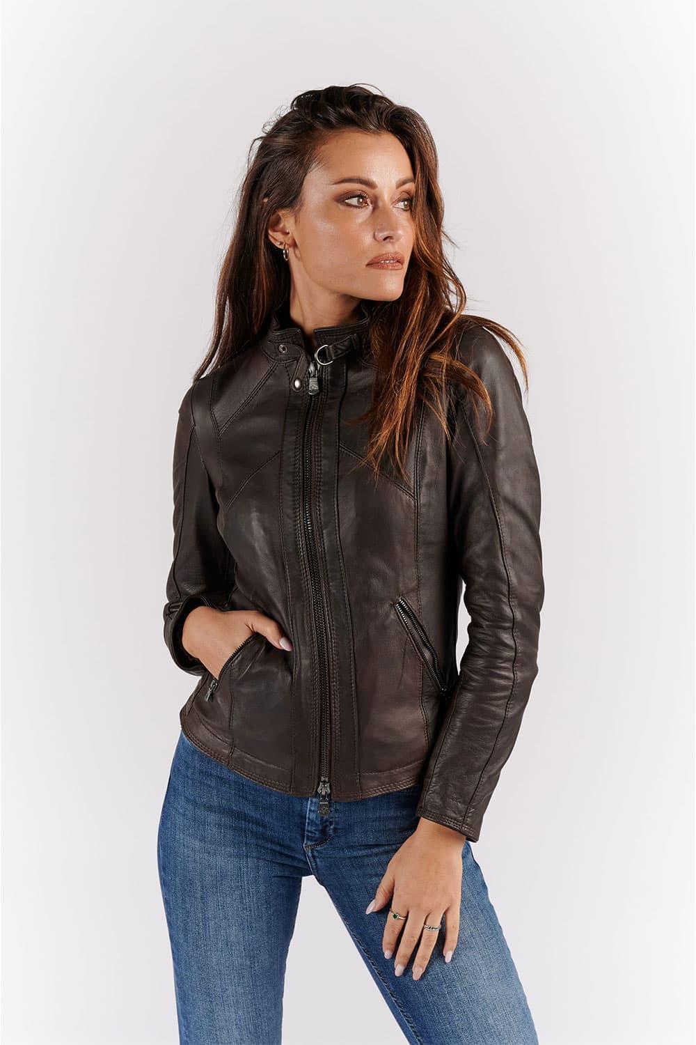 Sofia giacca donna 100% vera pelle Made in Italy - Barone Firenze