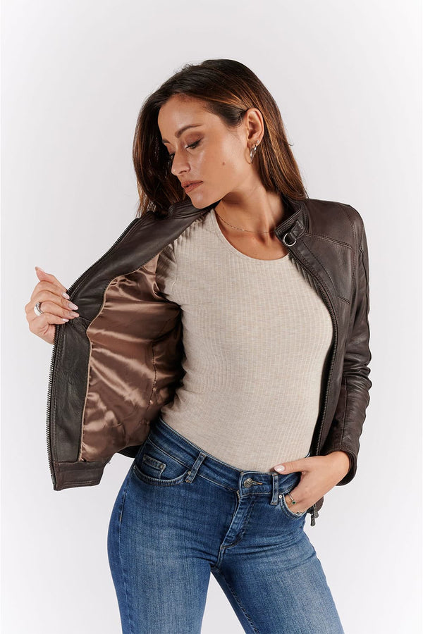 Sofia giacca donna 100% vera pelle Made in Italy - Barone Firenze