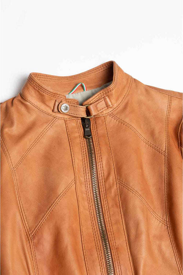 Sofia Vintage Giacca donna 100% vera pelle Made in Italy - Barone Firenze