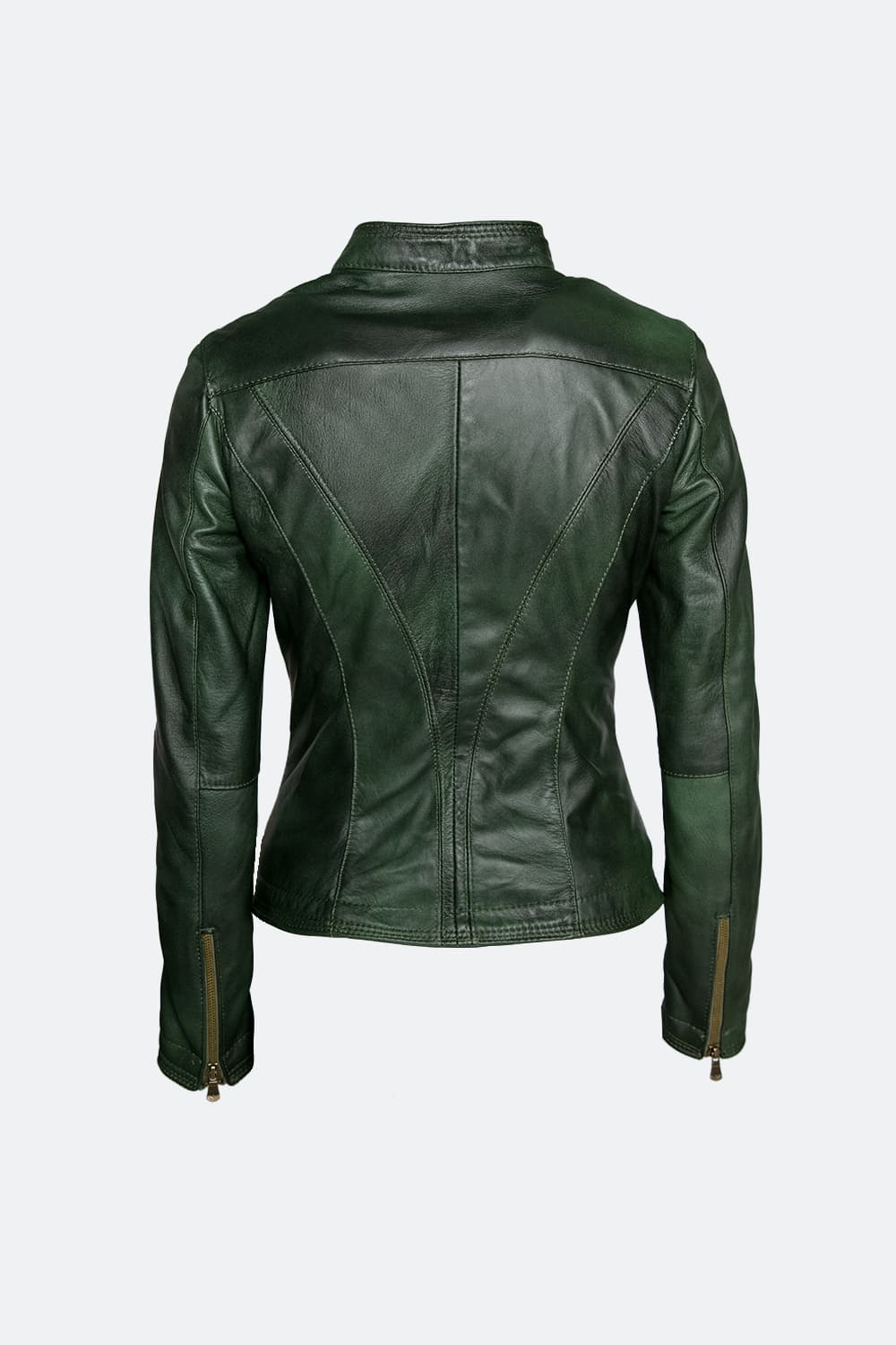 Sofia verde giacca da donna in pelle 100% Made in Italy - Barone Firenze