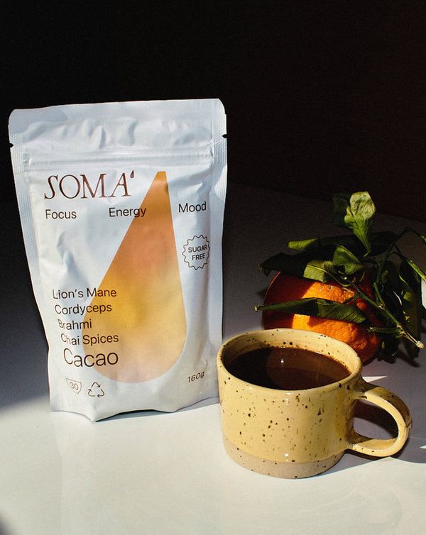 Soma mushroom cacao ritual lifestyle shot