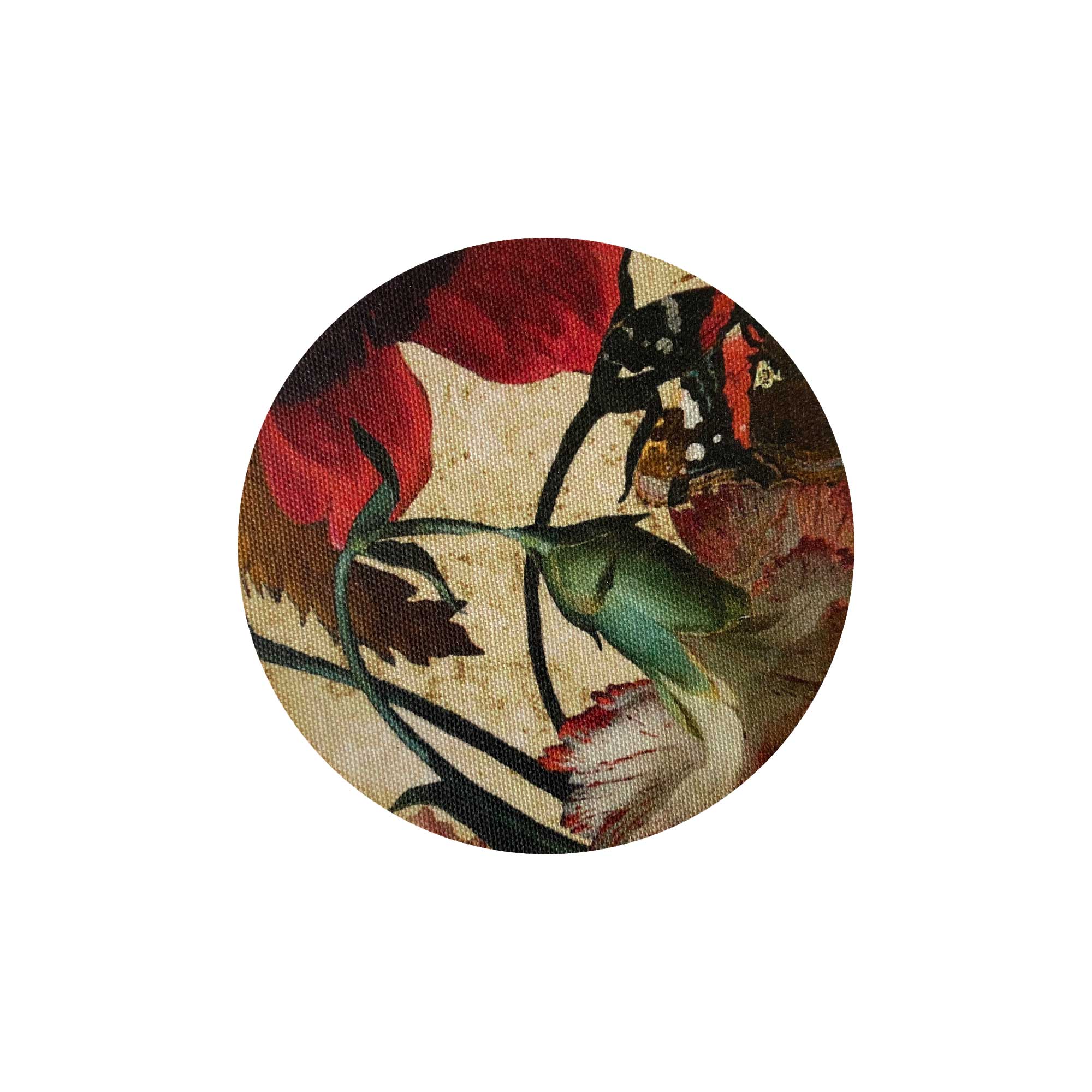 Coaster with Flemish flowers