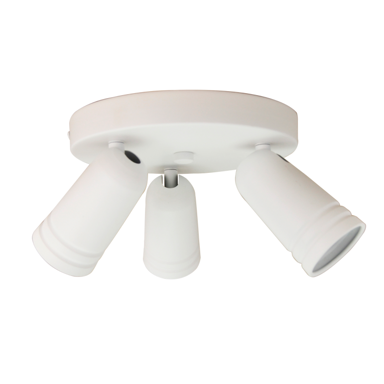 Een stijlvolle witte plafondlamp uit de Spero-serie. De industriële look past perfect in een moderne ruimte.