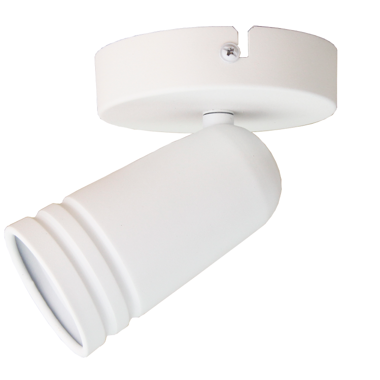 Dichtbijopname van de witte Spero plafondlamp met een elegant ontwerp. Perfect voor het creëren van een frisse ambiance.