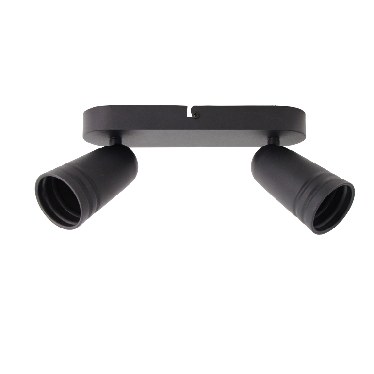 Een gedetailleerd zicht op de zwarte Spero plafondlamp. Perfect voor een moderne uitstraling in elke ruimte.