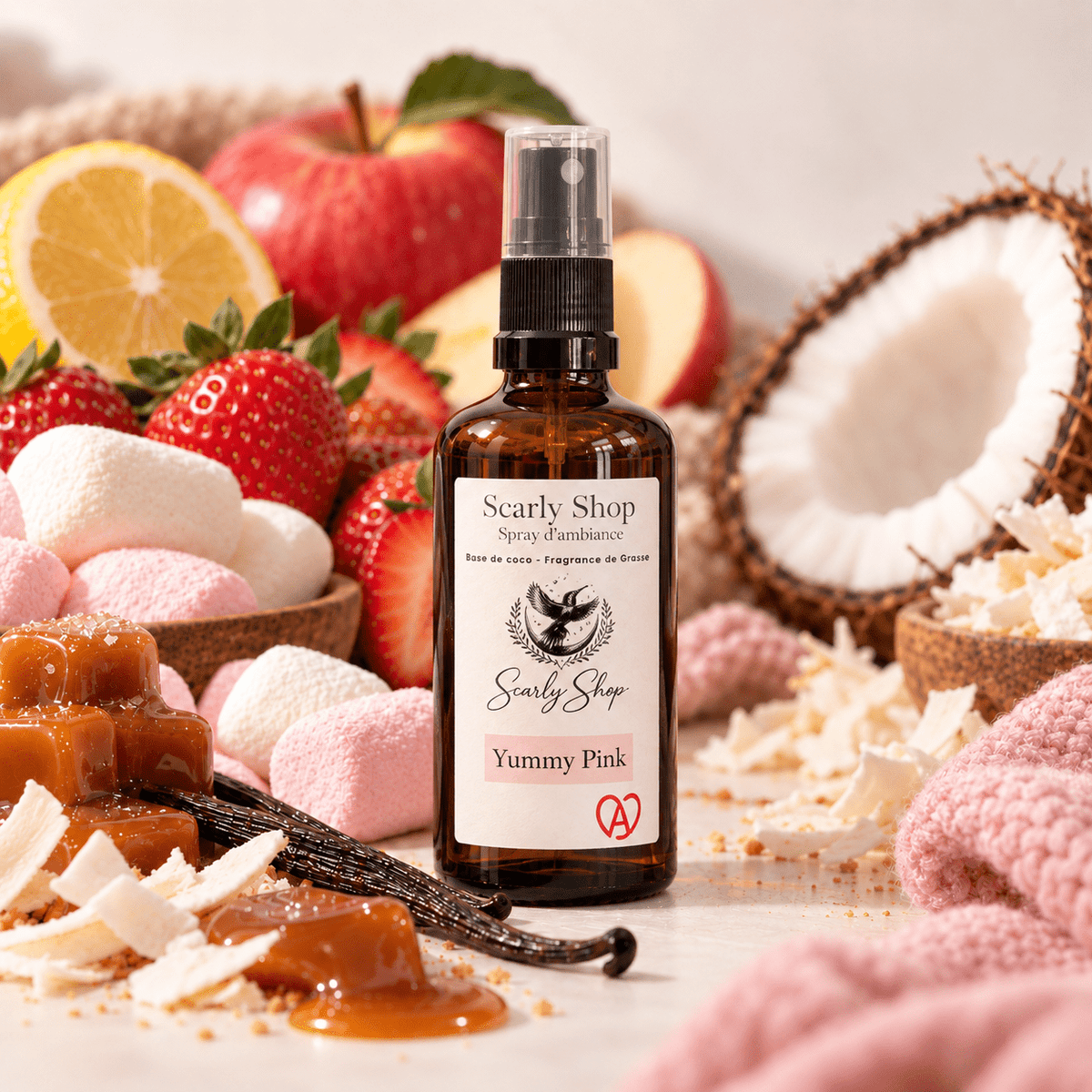 Spray d'Ambiance 100ml Yummy Pink | Parfum d'Intérieur | Scarly Shop - Scarly Shop