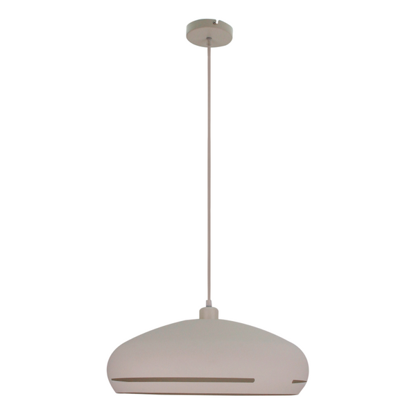 De crèmekleurige hanglamp Striscia brengt een moderne sfeer in elke ruimte.