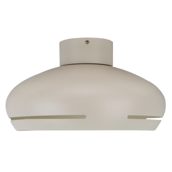 Detail van de crèmekleurige Striscia plafondlamp met een modern ontwerp.