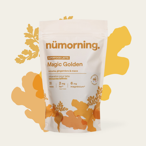 Sachet de 500g de mélange pour golden latte en poudre bio Magic Golden de la marque nümorning