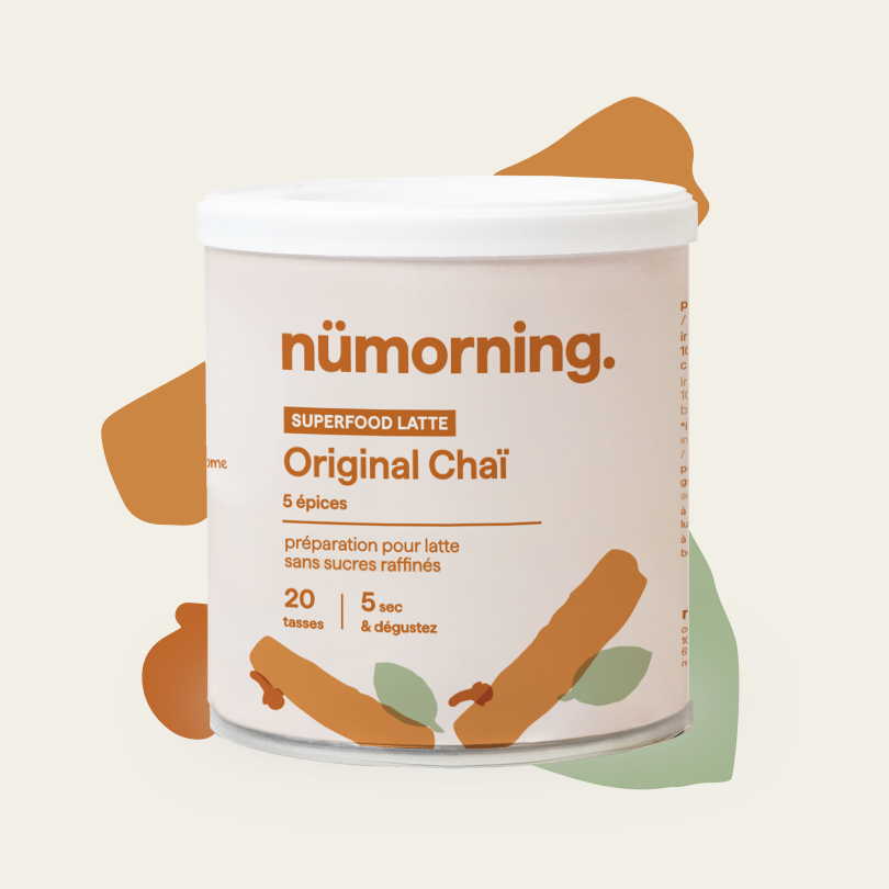Pot de 125g de mélange pour chai latte en poudre bio L'original Chaï de la marque nümorning