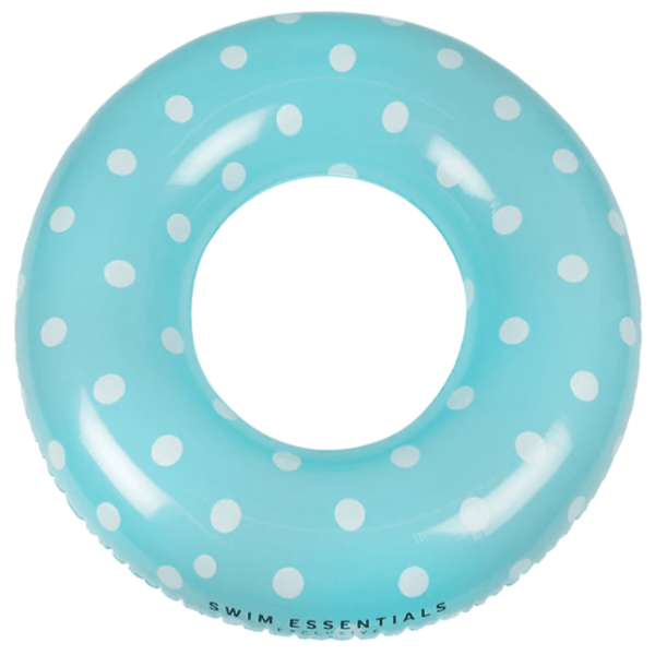 Swim Essentials Napihljiv plavalni obroč 90cm, Blue with dots - PUFFI