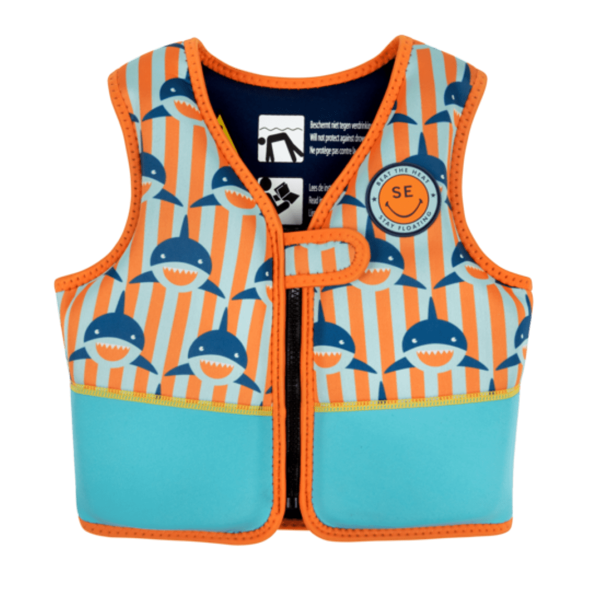 Swim Essentials Otroški plavalni jopič za učenje plavanja, Blue Shark - PUFFI