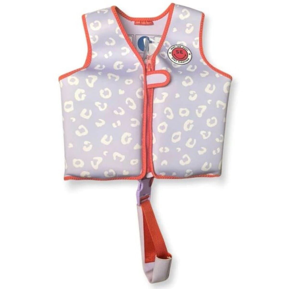 Swim Essentials Otroški plavalni jopič za učenje plavanja, Lilac Panther Print - PUFFI