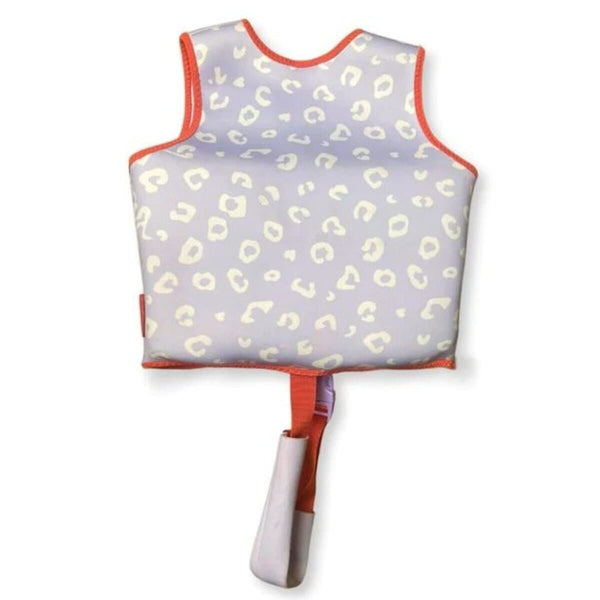 Swim Essentials Otroški plavalni jopič za učenje plavanja, Lilac Panther Print - PUFFI