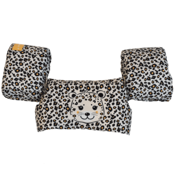 Swim Essentials Otroški plavalni pripomoček z rokavčki, Beige Leopard - PUFFI