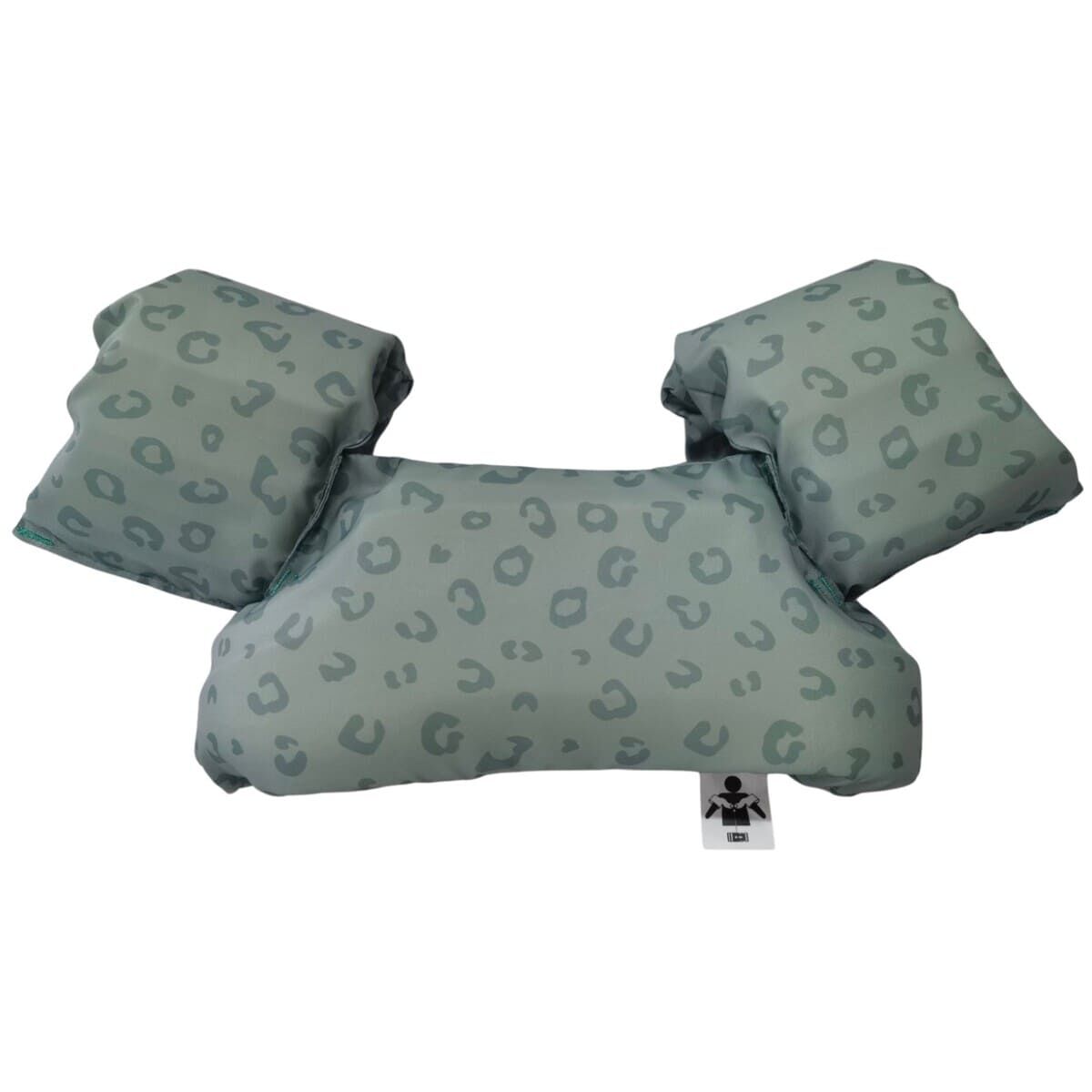 Swim Essentials Otroški plavalni pripomoček z rokavčki, Green Panther Print - PUFFI