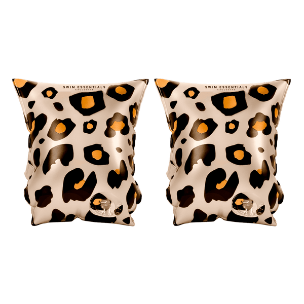 Swim Essentials Otroški rokavčki Beige Leopard - PUFFI