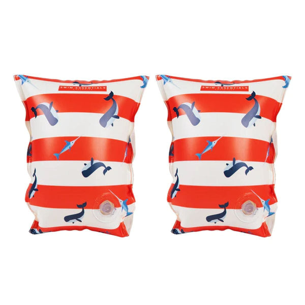 Swim Essentials Otroški rokavčki Red White Whale - PUFFI