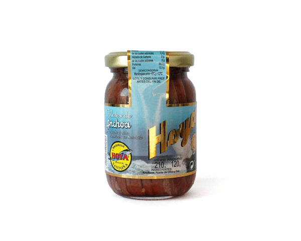 Frasco de Anchovas Cantábricas em Azeite HOYA 210g