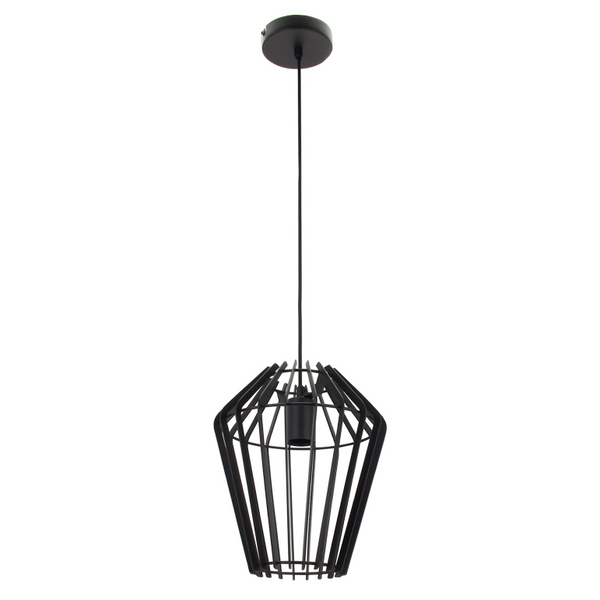 Detail van de zwarte Tavola hanglamp, perfect voor boven een eettafel. Het moderne ontwerp voegt allure toe aan je interieur.