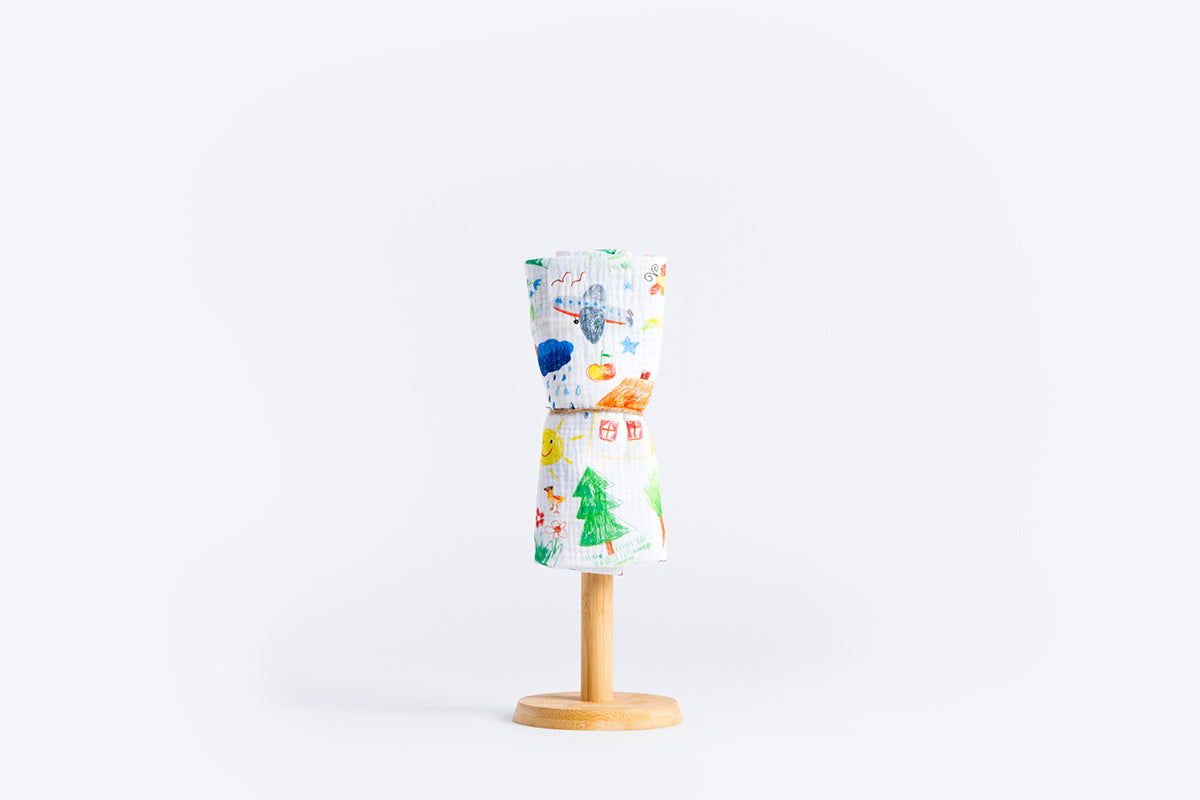 Children's Premium Muslin Tetra Diaper 65x65cm - Drawing