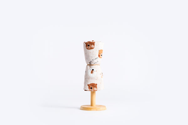 Children's Premium Muslin Tetra Diaper 65x65cm - Love You Beary Much