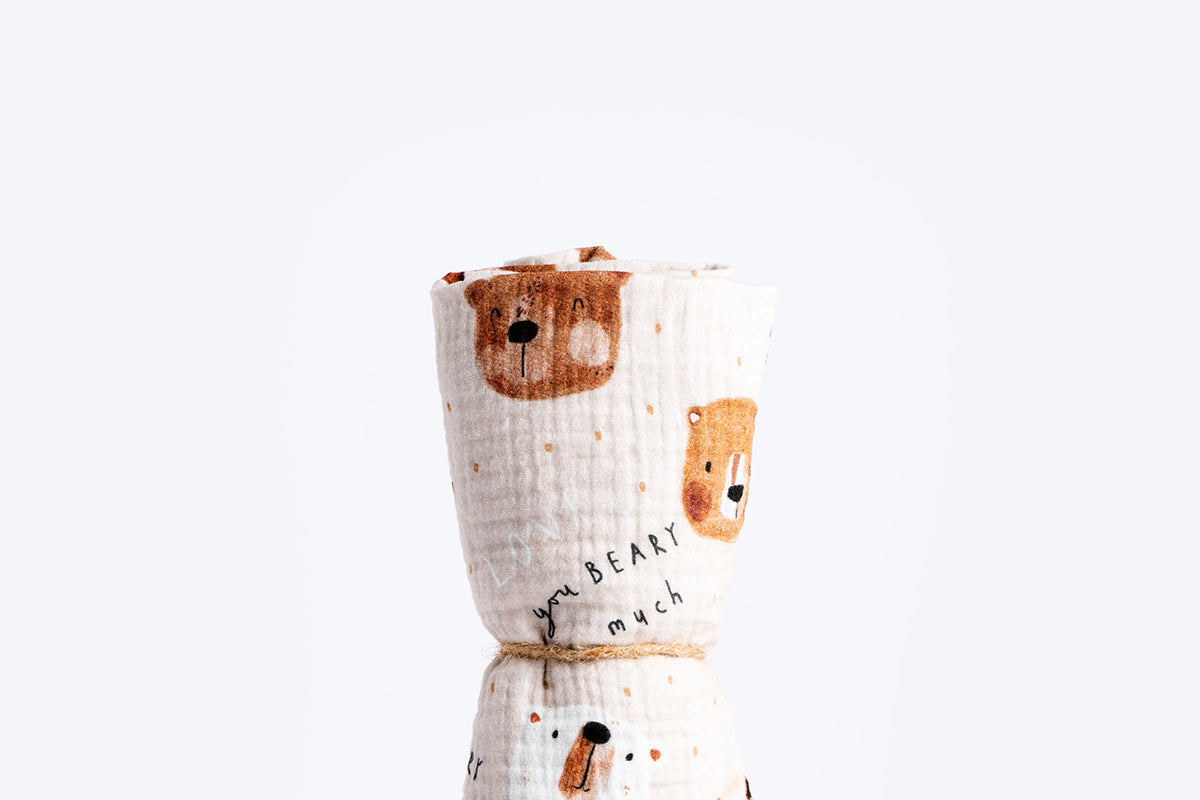 Dječja tetra pelena muslin premium 65x65cm - Love you beary much