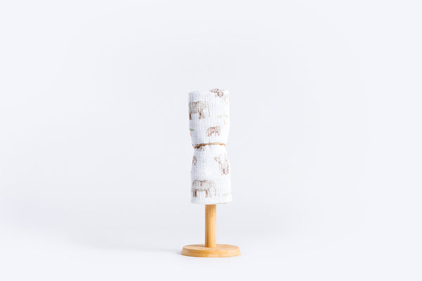 Children's Premium Muslin Tetra Diaper 65x65cm - Mama and Baby Elephant