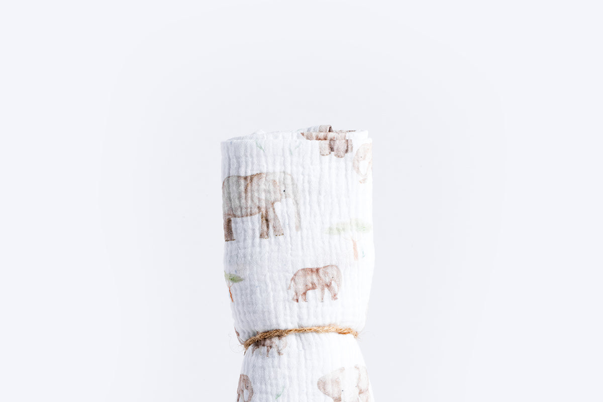 Dječja tetra pelena muslin premium 65x65cm - Mama i beba slonić