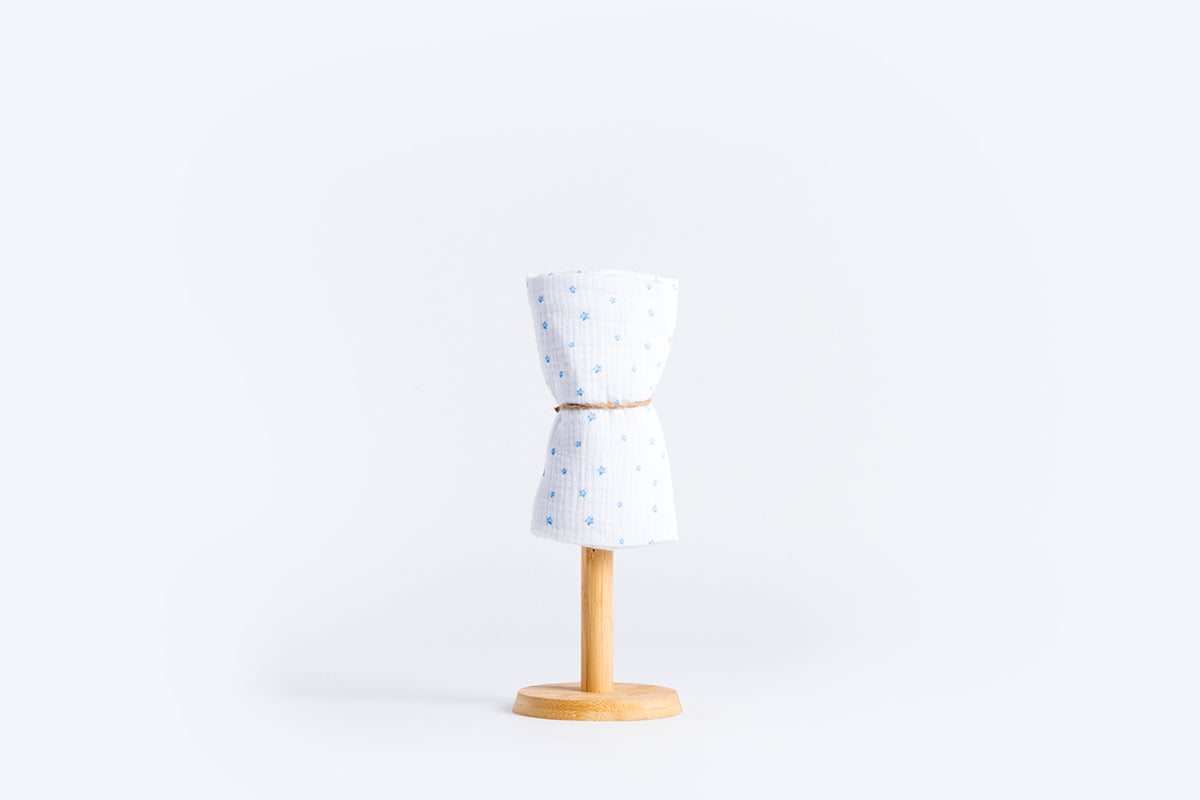 Children's Premium Muslin Tetra Diaper 65x65cm - Blue Stars