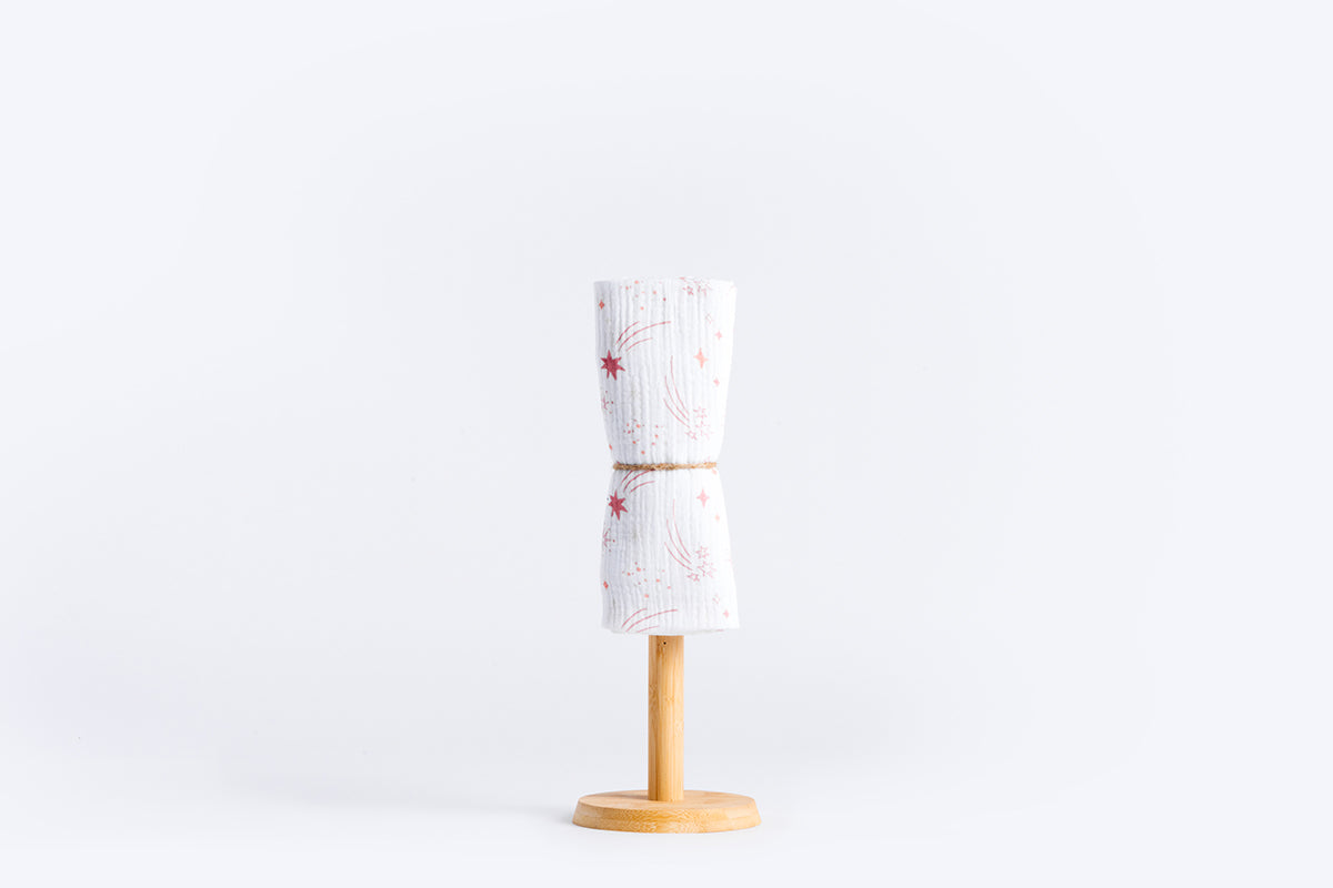 Children's Premium Muslin Tetra Diaper 65x65cm - Pink Stars