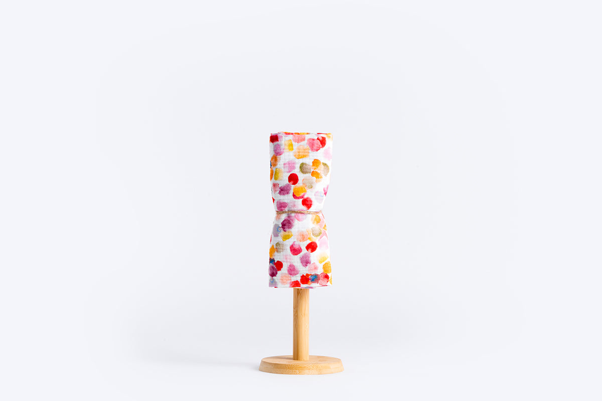 Children's Premium Muslin Tetra Diaper 65x65cm - Colorful Dots