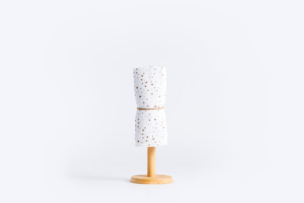 Children's Premium Muslin Tetra Diaper 65x65cm - Brown Stars