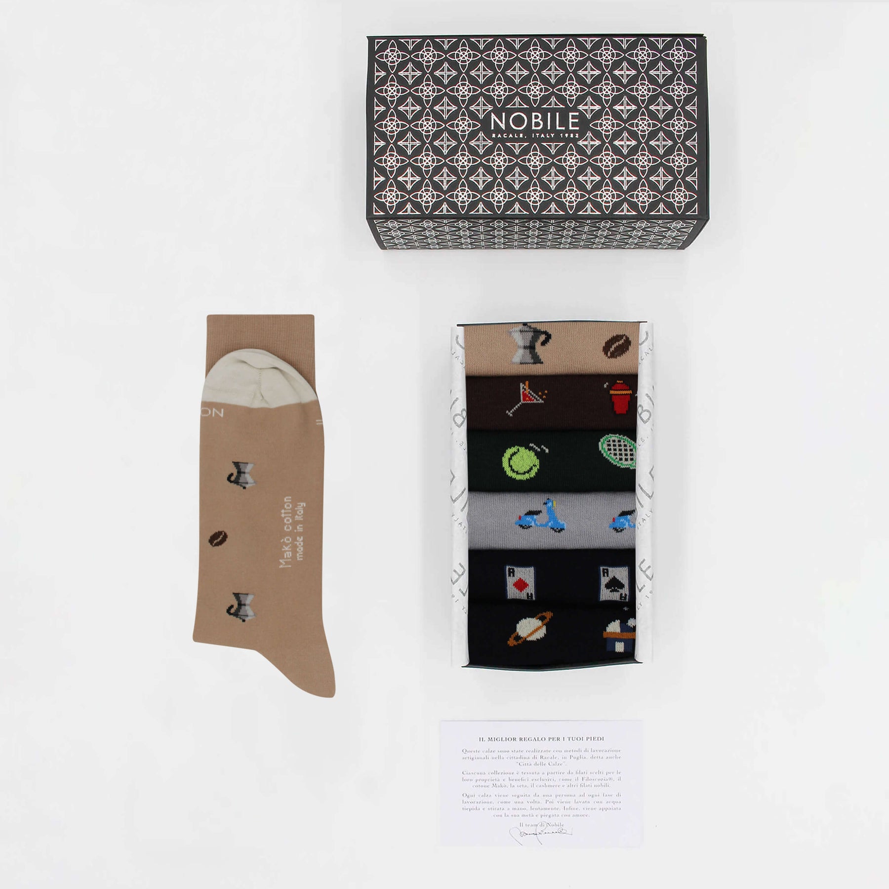 Auteur's Draad - Doos van 6 Korte Katoenen Sokken