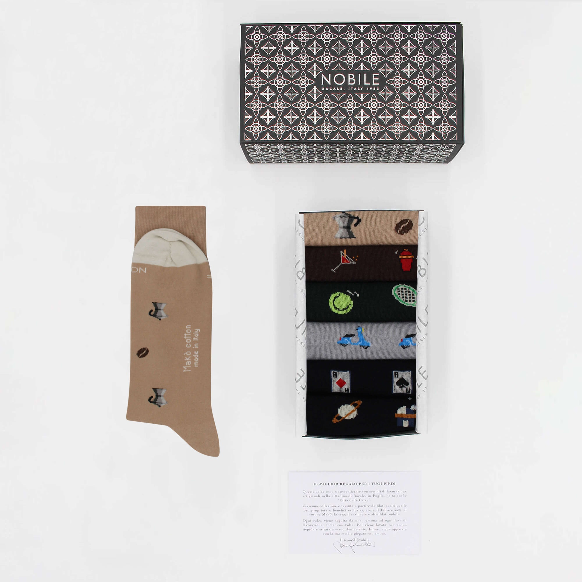 Auteur's Draad - Doos van 6 Korte Katoenen Sokken