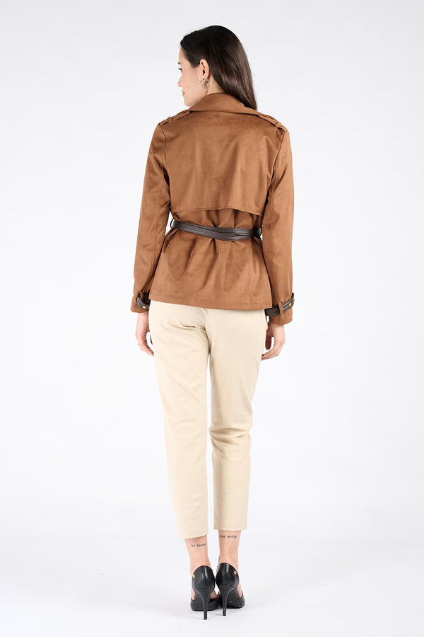 Trench Corto Alcantara 100% Made in Italy - Barone Firenze