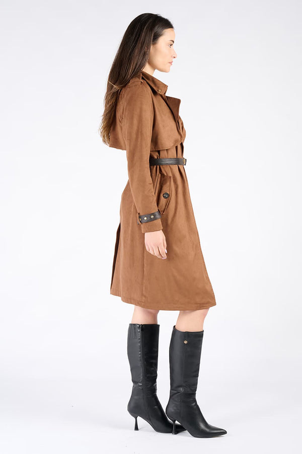 Trench Lungo Alcantara 100% Made in Italy - Barone Firenze