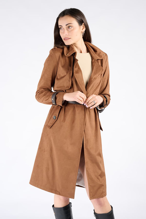 Trench Lungo Alcantara 100% Made in Italy - Barone Firenze