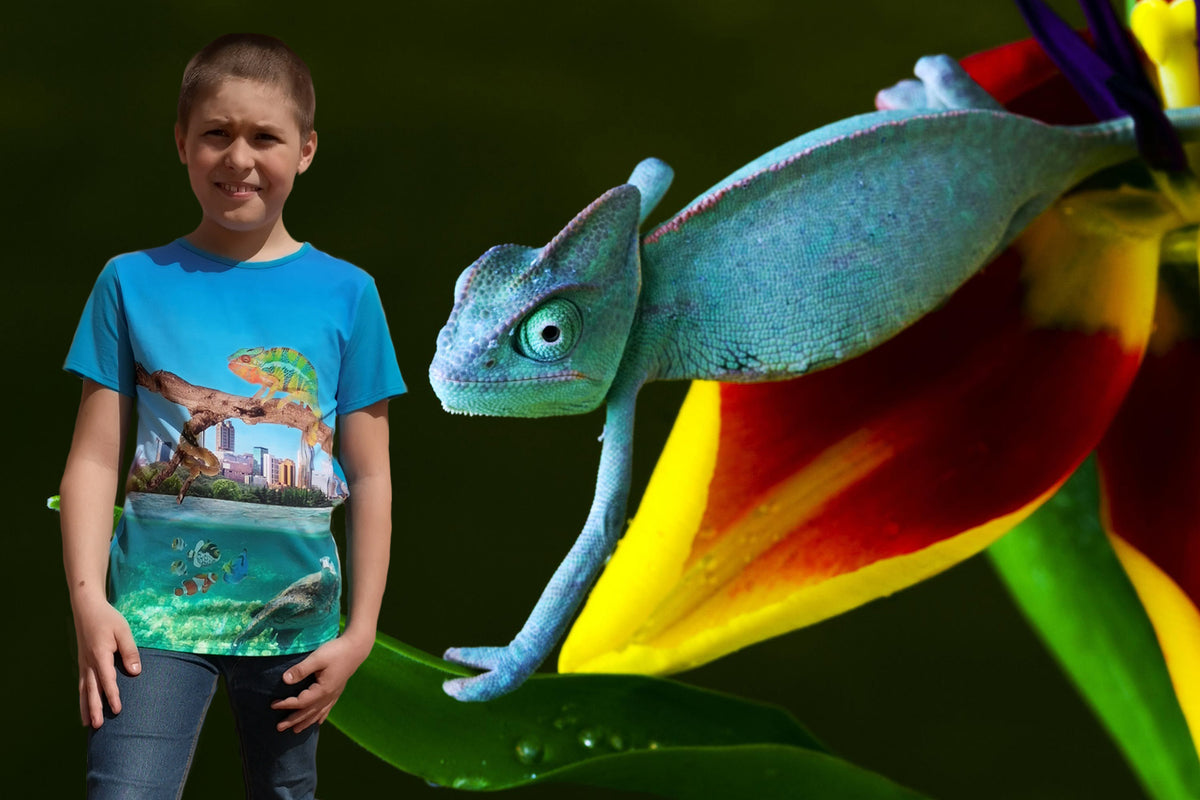 Chlapecké tričko IKAB – Chameleon a podvodní svět