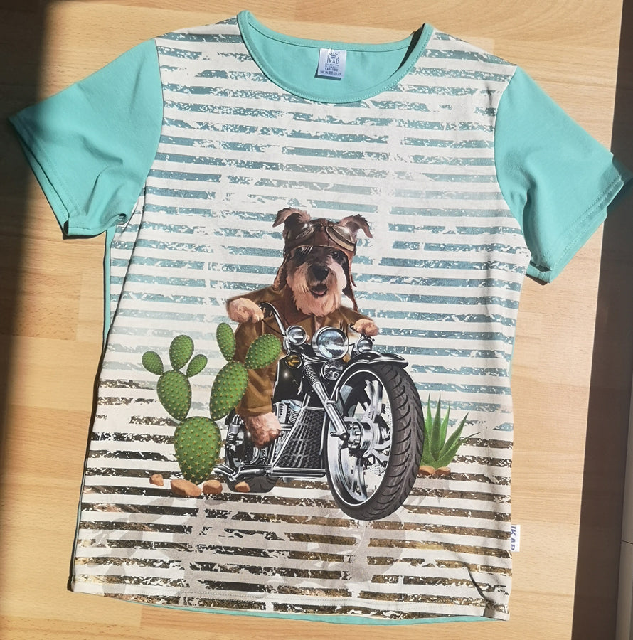 motorka harley, tričko bavlna IKAB