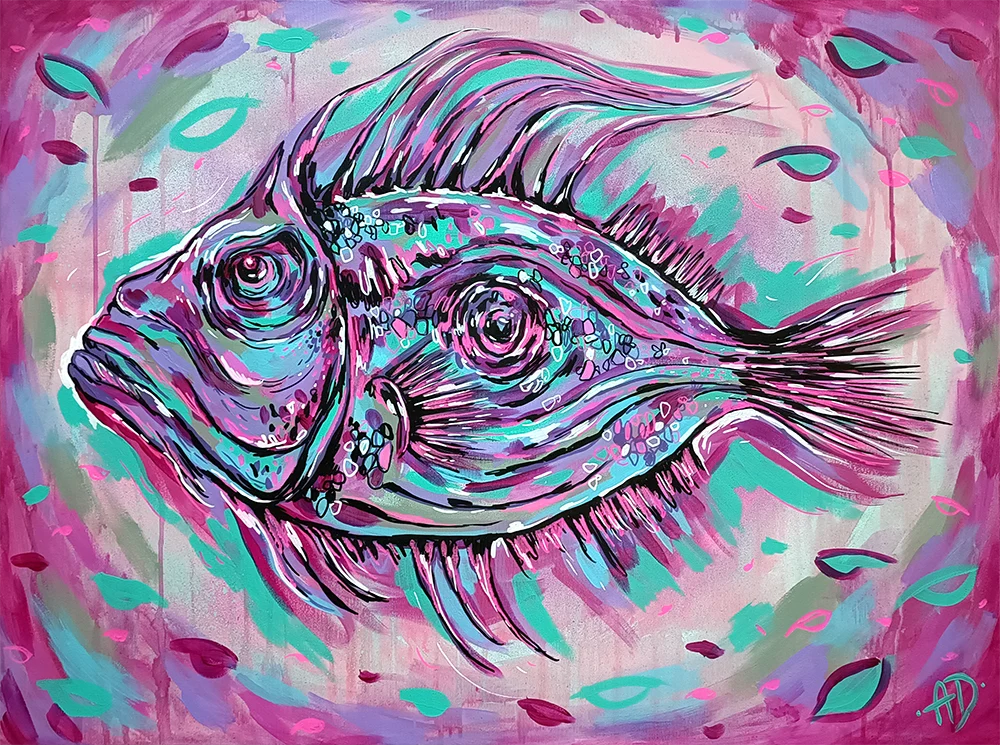 Pintura original 'Trippy John Dory'