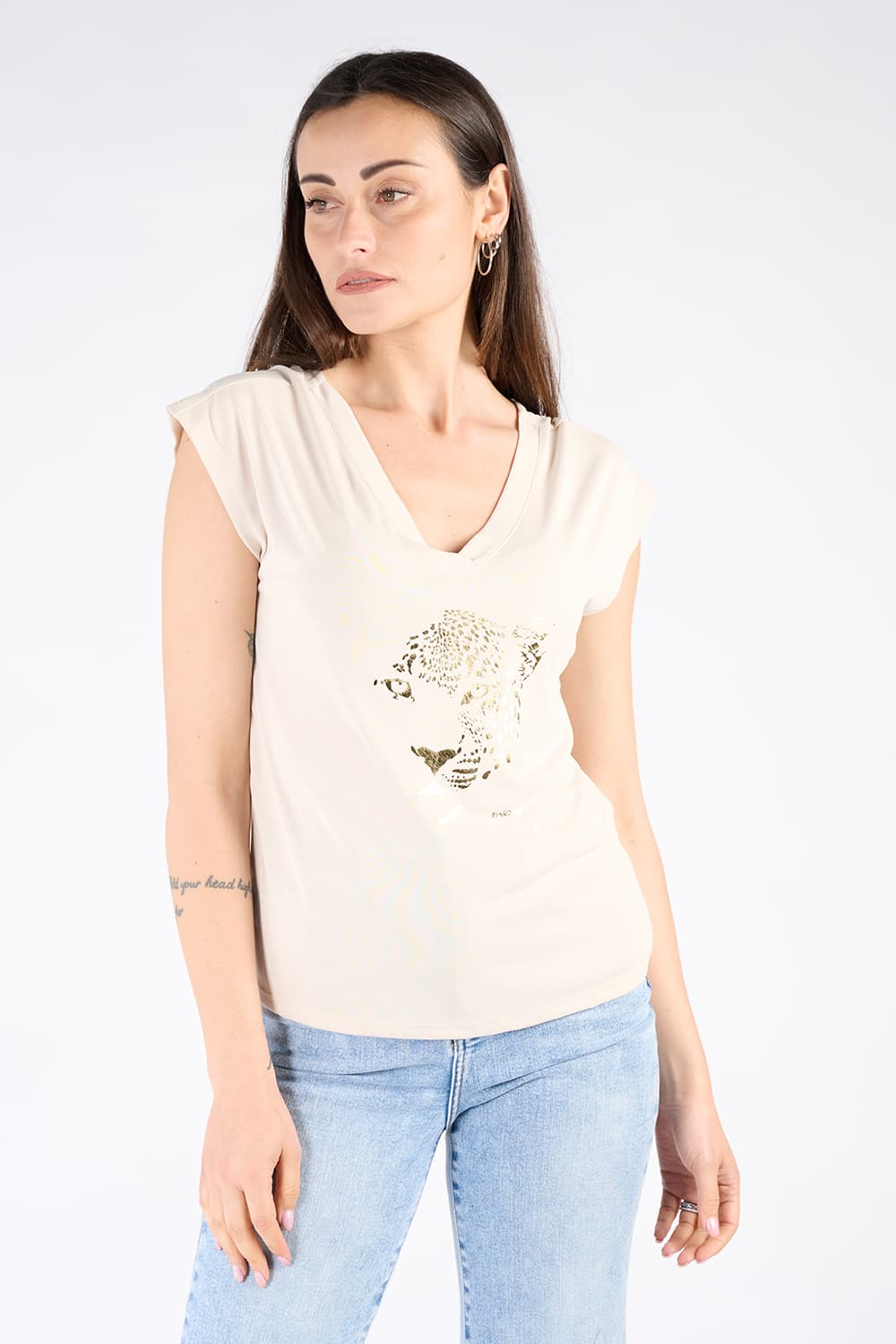 T-shirt Leopardo Donna 100% made in Italy - Barone Firenze