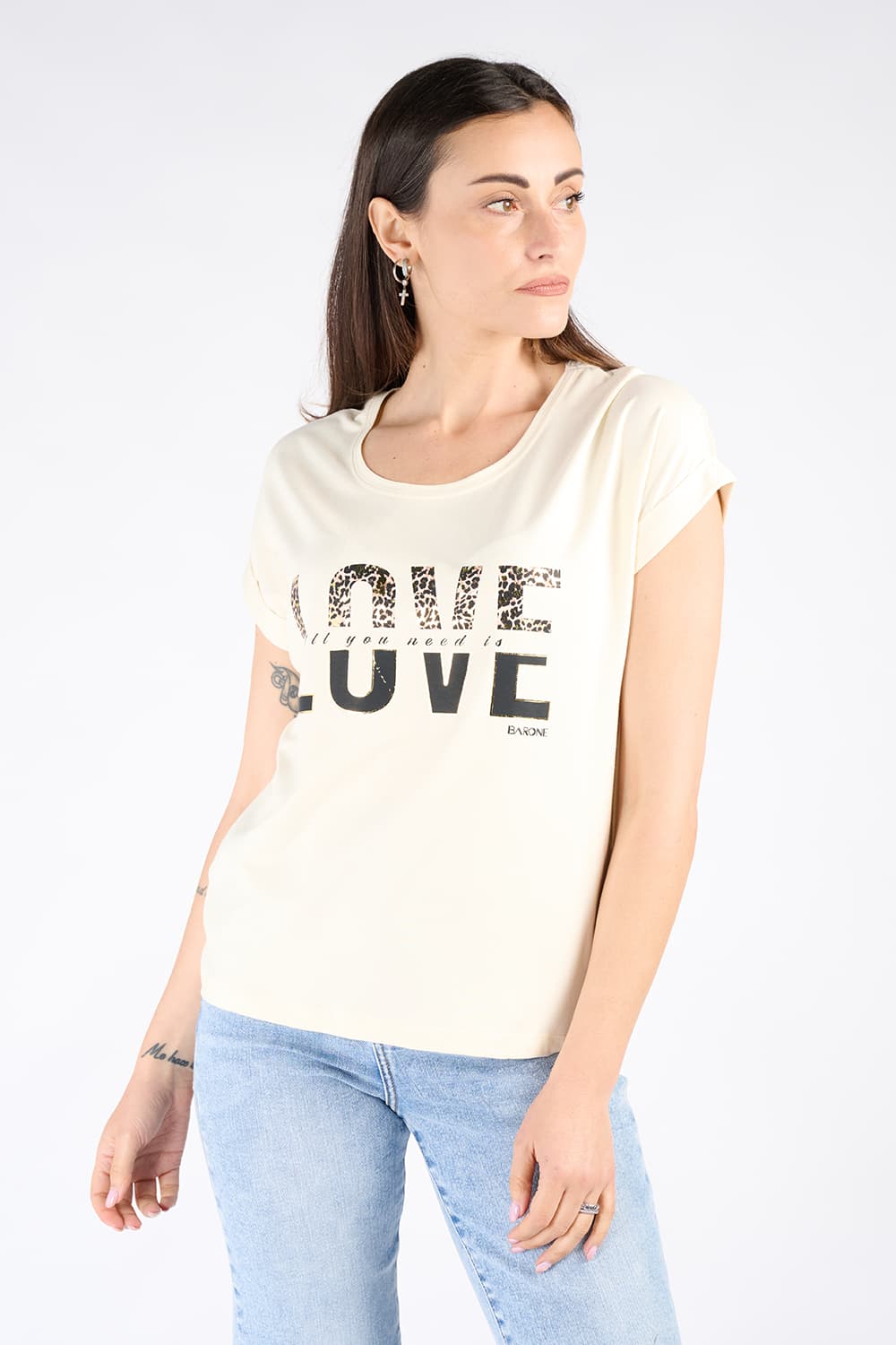 T-shirt Love Donna 100% made in Italy - Barone Firenze