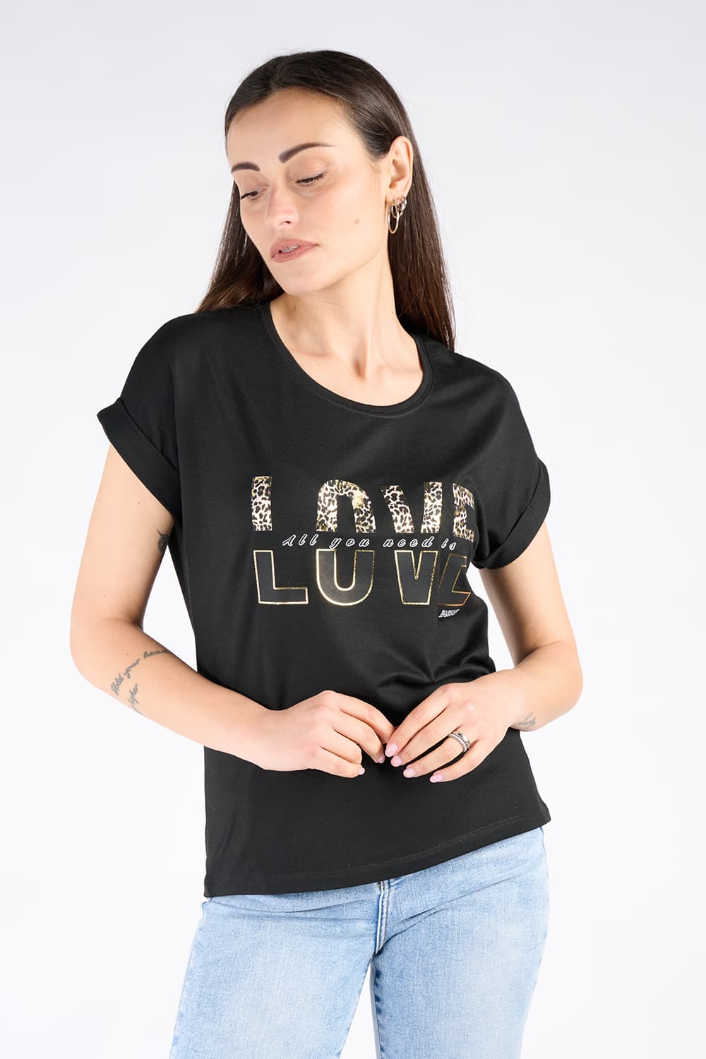 T-shirt Love Donna 100% made in Italy - Barone Firenze