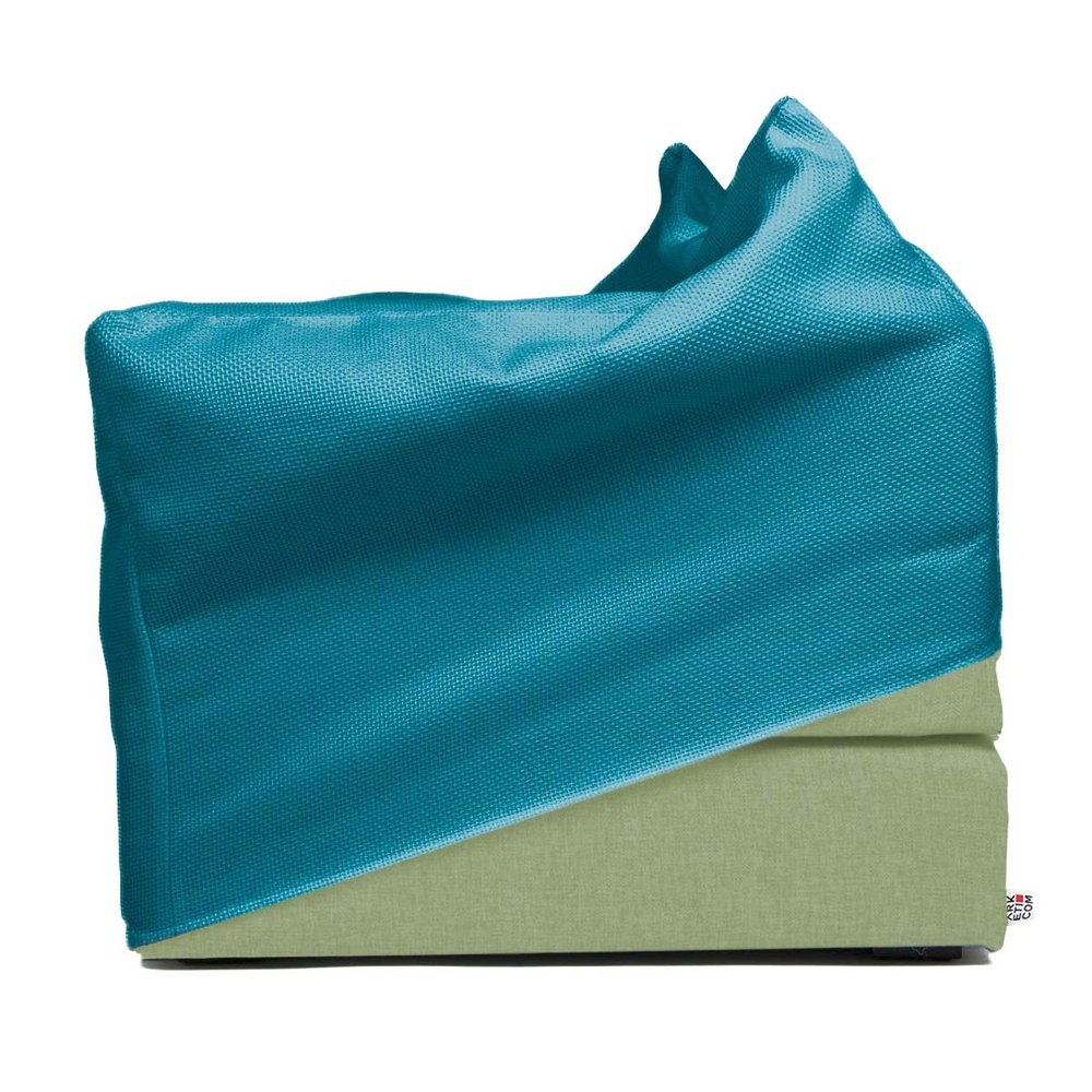TOUF GREEN, Pouf Letto Base Verde e Copri Pouf 70x63