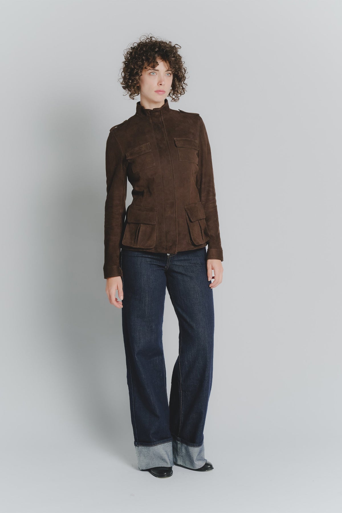 Tushna Sahariana Donna Camoscio 100% vera pelle Made in Italy - Barone Firenze
